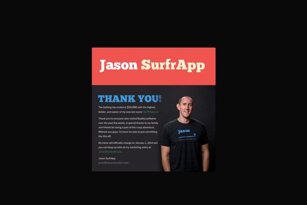 buymylastname.com site used Buymylastname