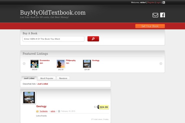 buymyoldtextbook.com site used ClassiPress