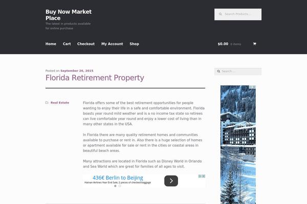 Storefront theme site design template sample