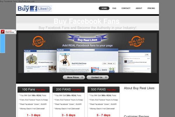 buyreallikes.com site used Iproduct