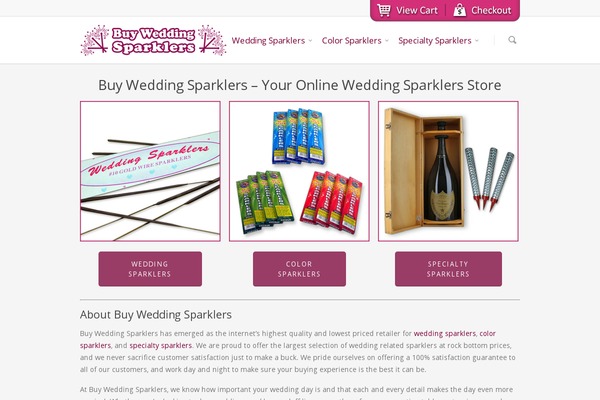 buyweddingsparklers.com site used Bws