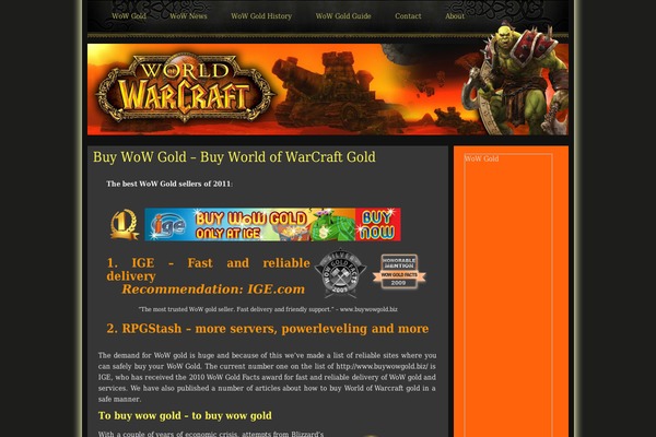 buywowgold.biz site used Wow-gold