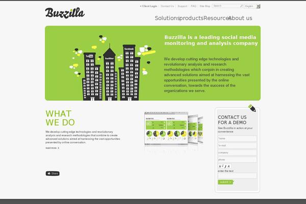 Buzzilla theme site design template sample