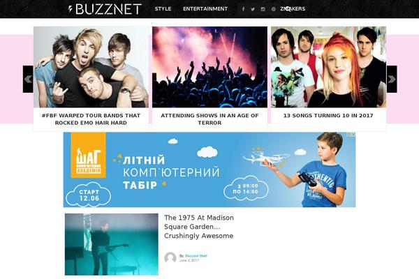 buzznet.com site used Idolator-buzznet
