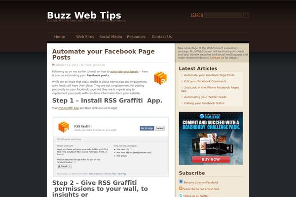 buzzwebtips.com site used WP-Brown