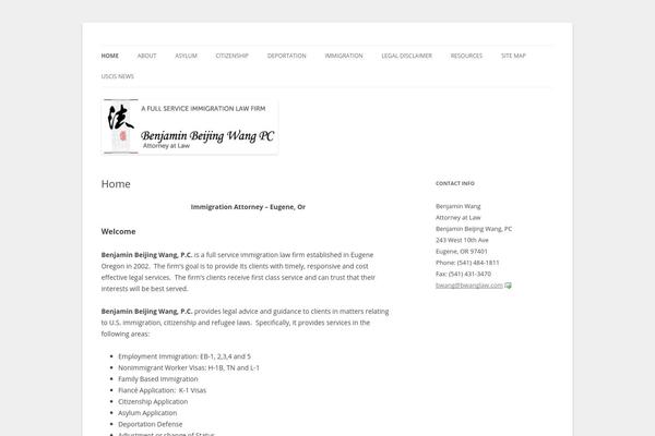 Twenty Twelve theme site design template sample