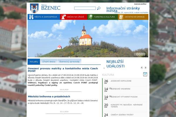 bzenec.cz site used Bzenec