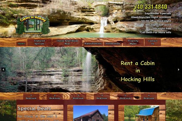 cabinsinhocking.com site used Cabins-in-hocking
