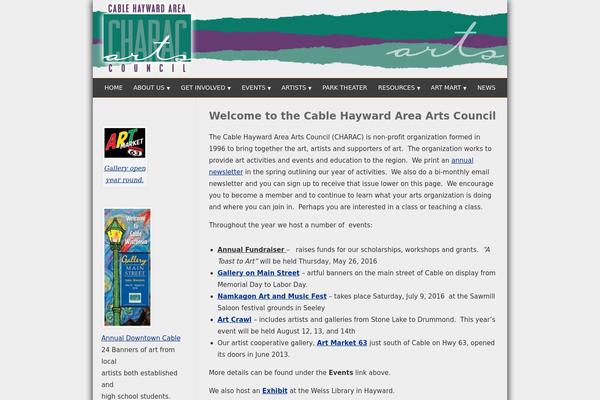 cablehaywardarts.org site used Charac-responsive