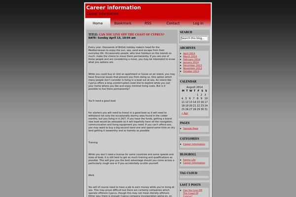 WordPress website example screenshot