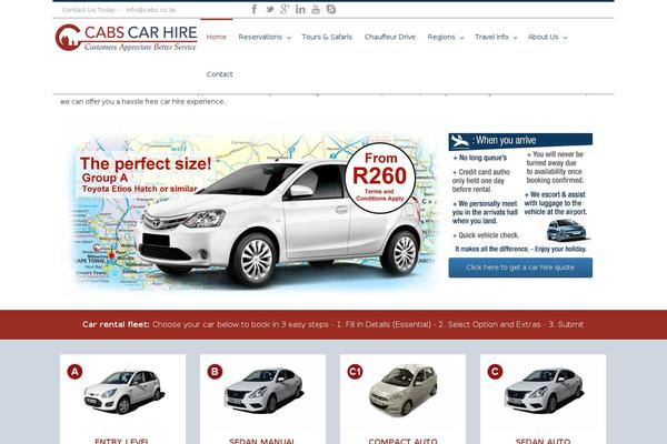cabs.co.za site used Cabs_theme
