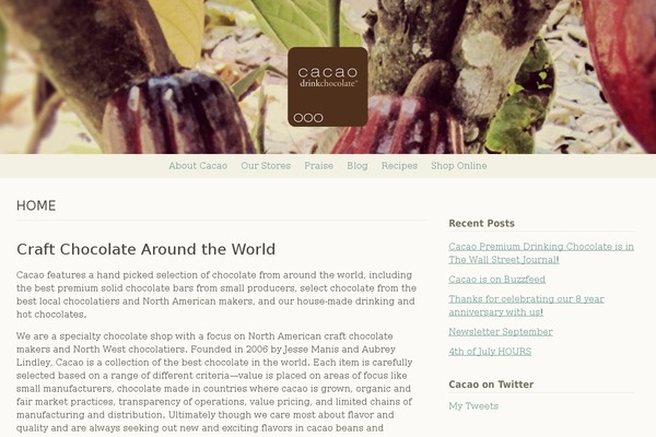 cacao WordPress theme, websites list used cacao theme cacao theme websites examples