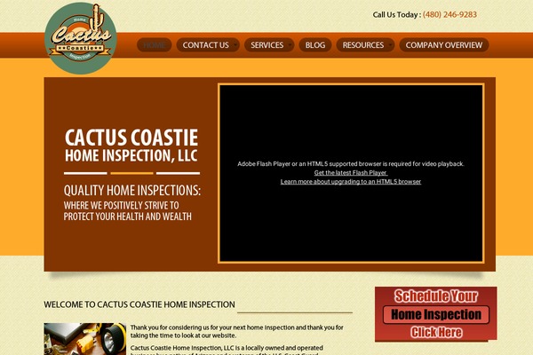 Cactus theme site design template sample