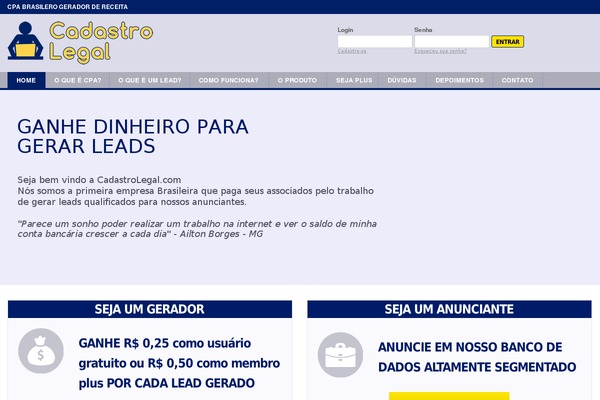 cadastrolegal.com site used Cadastrolegal