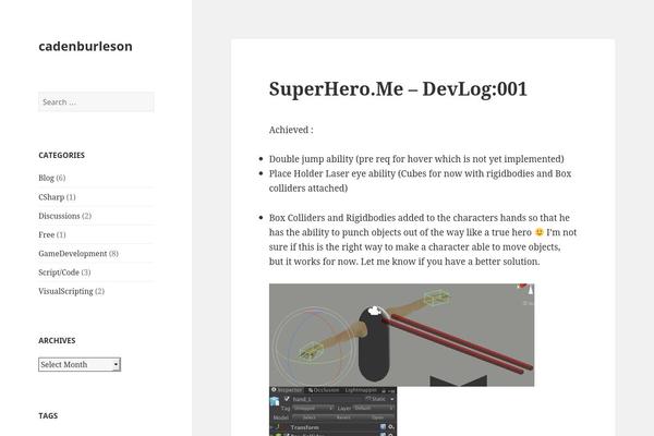 Twenty Fifteen theme site design template sample