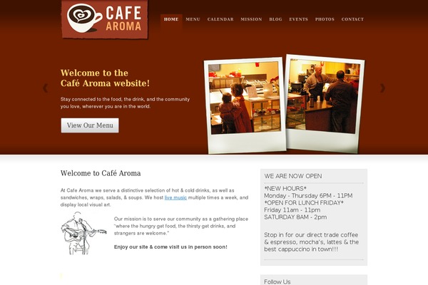 Coffee Break theme site design template sample