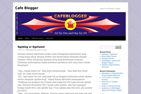 cafeblogger.web.id site used Twentychild