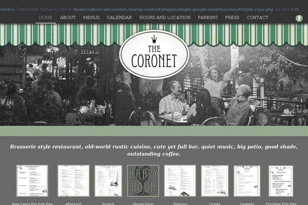 cafecoronet.com site used Coronet