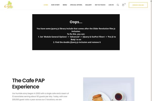 Gastro theme site design template sample