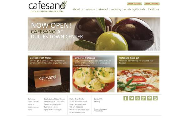 cafesano.com site used Customtheme