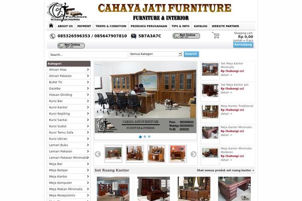 cahayajatifurniture.com site used Tokob