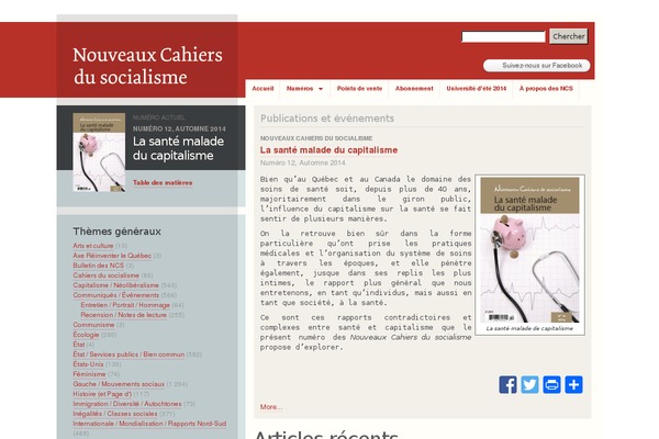 cahiersdusocialisme.org site used Ncs