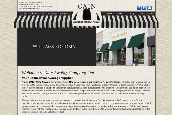 cainawning.com site used Cainawning