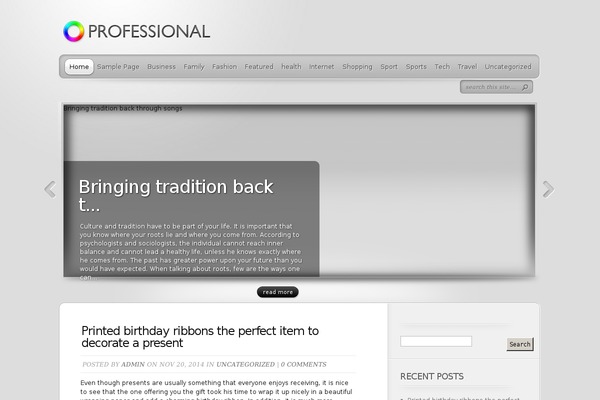 TheProfessional theme site design template sample