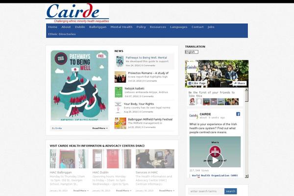 cairde.ie site used WP-Bold v.1.09