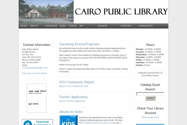 cairolibrary.org site used Library_default
