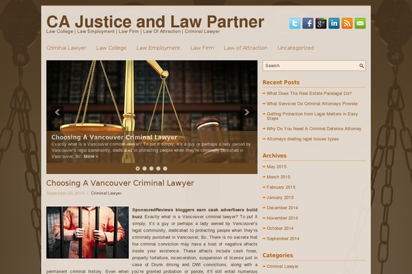 cajustice.org site used JUSTICE