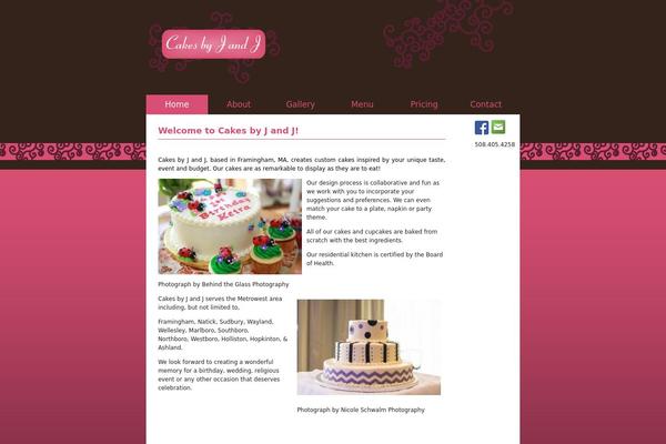 cakesbyjandj.com site used WP-Brown