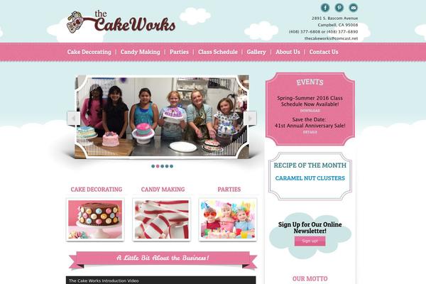 cakeworks.com site used Cakecious