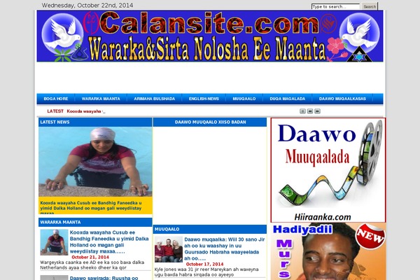 calansite.com site used Codkadalka_theme