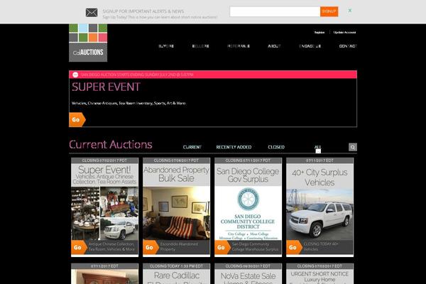 calauctions.com site used Calauction