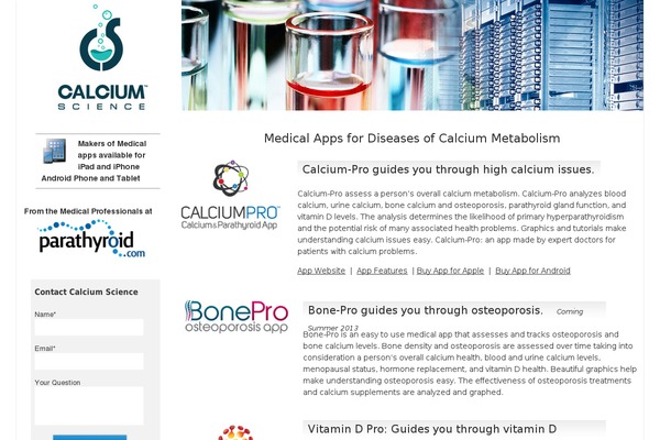 calciumscience.com site used Calcium-science