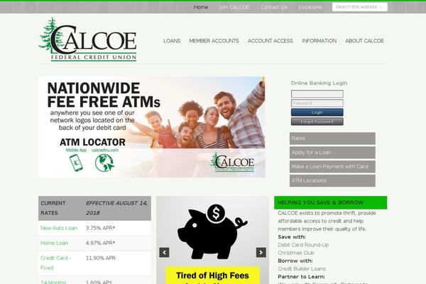 calcoefcu.com site used Calcoe