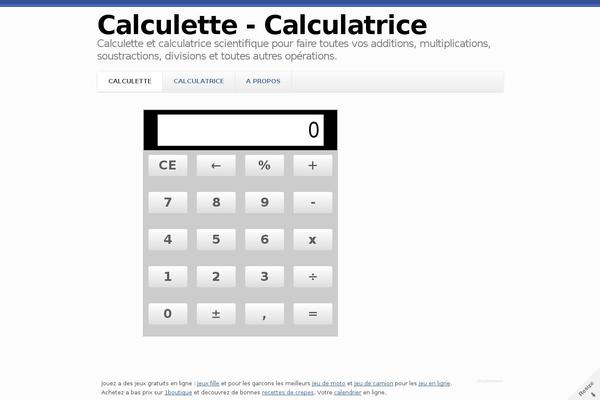 calculette.org site used Minimer