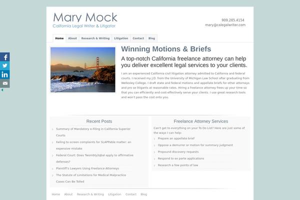 calegalwriter.com site used Marymocklaw