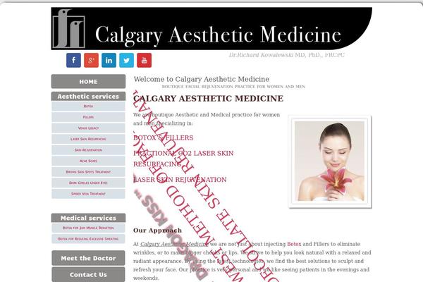 calgaryaestheticmedicine.com site used Headway