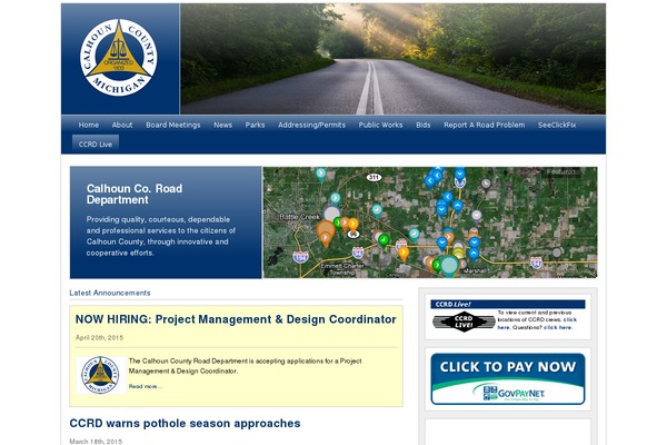 calhouncountyroads.com site used Govfresh
