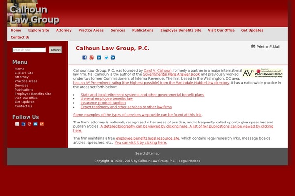 calhounlawgroup.com site used Benefitsattorney