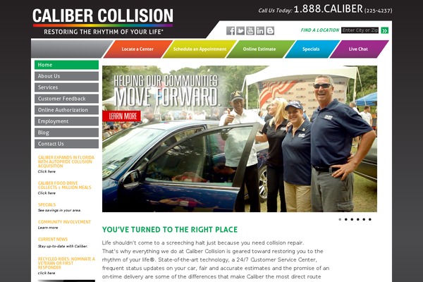 calibercollision WordPress theme, websites list used calibercollision theme calibercollision theme websites examples