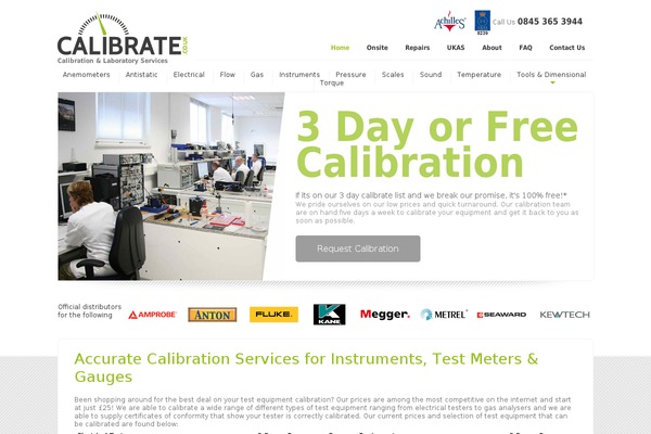 calibrate.co.uk site used Calibrate