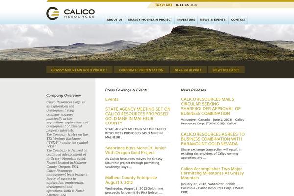 calicoresources.com site used Calico