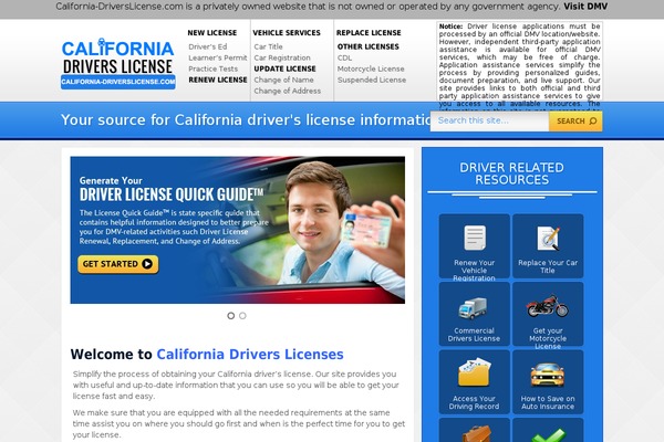 california-driverslicense.com site used Floridadriverslicense