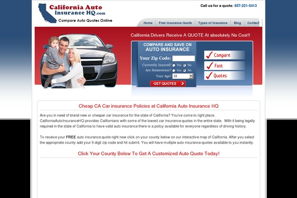 californiaautoinsurancehq.com site used Auto