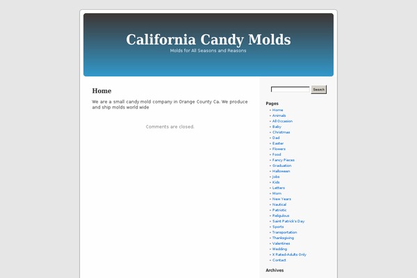 californiacandymolds.com site used Default