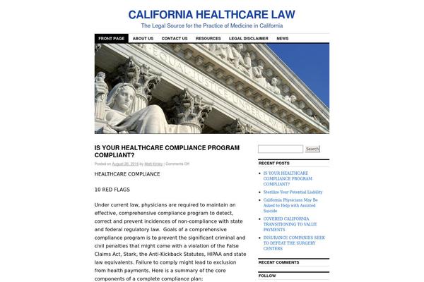 WordPress website example screenshot