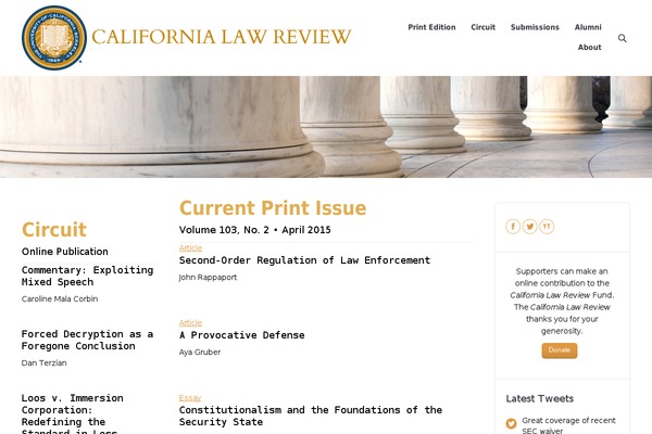 californialawreview.org site used The7